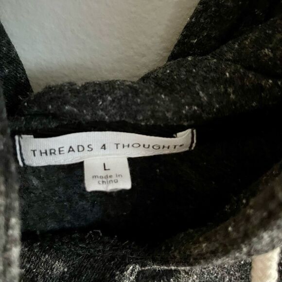 Threads 4 Thought Pullover Drawstring Hoodie Size Large - Picture 3 of 3